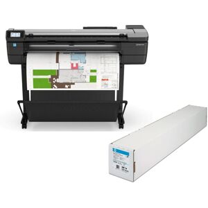 DesignJet T830 Multifunktions-Großformatdrucker + HP 2x A0 Papierrolle 45,7m