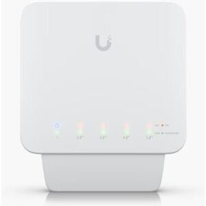 Ubiquiti UniFi Switch USW-FLEX Switch managed 4x 10/100/1000 (PoE) + 1x 10/100/1000 (PoE) wandmontierbar, Stangenmontage