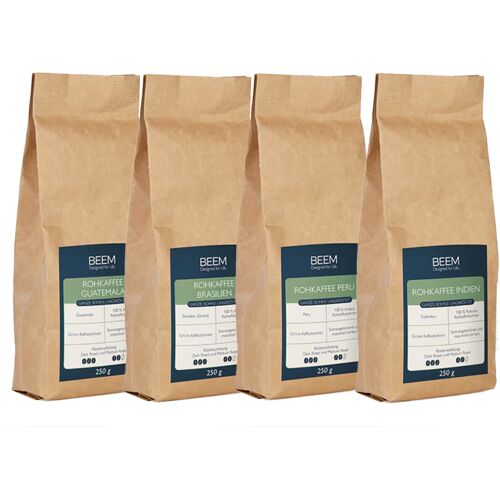 BEEM Rohkaffeeset Try Me 4 x 250 g Bohnen