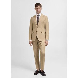 MANGO MAN Slim-Fit-Anzughose aus 100 % Leinen Mittelbraun 36,38,40,42,44,46,48 male