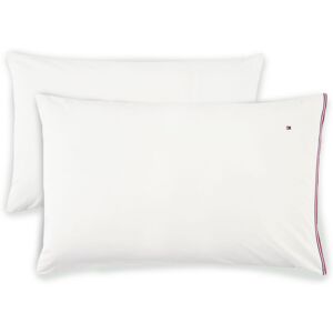 Tommy Hilfiger PLAIN WITH TH RIBBON Kopfkissenbezug aus Perkal - white - 40x80 cm