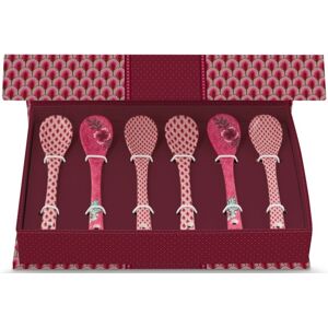 Pip Studio Oriental Flower Festival 6-teiliges Teelöffel-Set - dark pink - 6 Löffel à 13 cm in 3 Designs