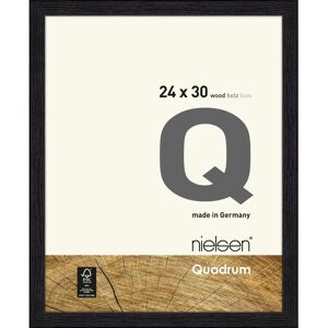 Nielsen Design Quadrum Holz-Bilderrahmen - rabenschwarz - Rahmen: 26,2 x 32,2 cm - für Bilder bis 24 x 30 cm