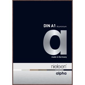 Nielsen Design Nielsen Alpha Aluminium-Bilderrahmen - Wengé hell - Rahmen: 60,3 x 85 cm - für Bilder bis 59,4 x 84,1 cm