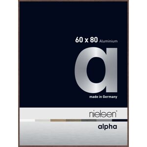 Nielsen Design Nielsen Alpha Aluminium-Bilderrahmen - Wengé hell - Rahmen: 60,9 x 80,9 cm - für Bilder bis 60 x 80 cm