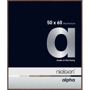 Nielsen Design Nielsen Alpha Aluminium-Bilderrahmen - Wengé hell - Rahmen: 50,9 x 60,9 cm - für Bilder bis 50 x 60 cm