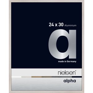Nielsen Design Nielsen Alpha Aluminium-Bilderrahmen - Eiche weiß - Rahmen: 24,9 x 30,9 cm - für Bilder bis 24 x 30 cm