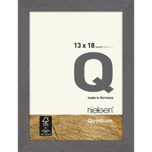 Nielsen Design Quadrum Holz-Bilderrahmen - grau - Rahmen: 15,2 x 20,2 cm - für Bilder bis 13 x 18 cm