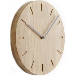 applicata Watch:Out Wanduhr - oak-grey - Ø 32 cm - Tiefe 3 cm