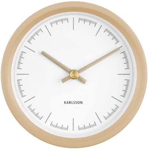 KARLSSON Dense Wanduhr – sand brown – Ø 12,5 cm – Höhe 7,3 cm