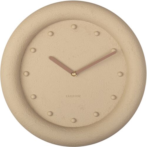 Karlsson Petra Wanduhr – sand brown – Ø 30 cm – Tiefe: 4,3 cm