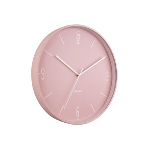 Karlsson Numbers & Lines Wanduhr - Faded Pink - Ø 40 cm - Tiefe 4,5 cm