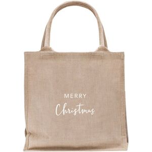 Eulenschnitt Mini Jute Shopper - 2er Set - Christmas - 2er Set: 25x25x12 cm