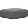 AMBIENDO Home No. 102 Ottoman - Ash Grey 533 Bouclé - 112 x 105 cm - Höhe 44 cm