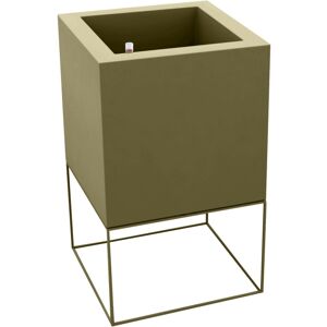 Vondom VELA CUBE Pflanzengefäß mit Selbstbewässerung - kaki - 60x60x100 cm