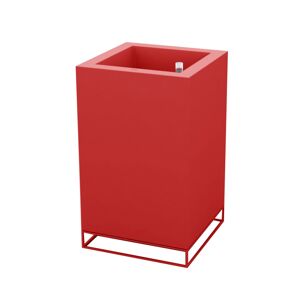 Vondom VELA HIGH CUBE Pflanzengefäß mit Selbstbewässerung - rot - 60x60x100 cm