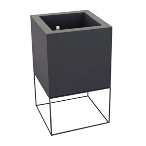 Vondom VELA CUBE Pflanzengefäß mit Selbstbewässerung - anthrazit - 60x60x100 cm