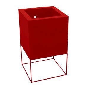 Vondom VELA CUBE Pflanzengefäß mit Selbstbewässerung - rot - 60x60x100 cm