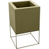 Vondom VELA CUBE BASIC Pflanzengefäß - kaki - 60x60x100 cm