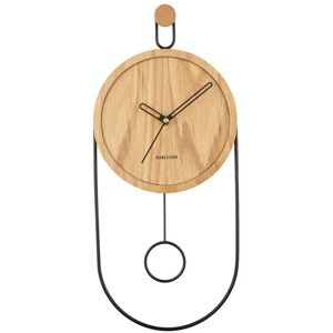 Karlsson Swing Pendelwanduhr - helles Holz - 46x20x4 cm