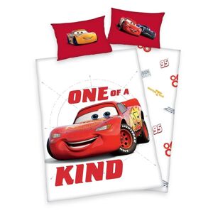 Disney Cars Kinderbettwäsche - rot/weiß - 100x135 / 40x60 cm