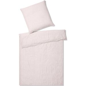 elegante Breeze Kinderbettwäsche aus Halbleinen - rose - 100x135 / 40x60 cm