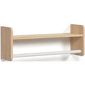 Kave Home Florentina Garderobenregal für Kinder - natur-weiß - Breite: 52,5 cm - Tiefe: 15 cm - Höhe: 20 cm