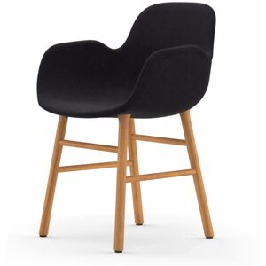 Normann Copenhagen Form Oak Lehnstuhl Textil-gepolstert breeze fusion - black-4004 - H 80 x B 56 x T 52 cm