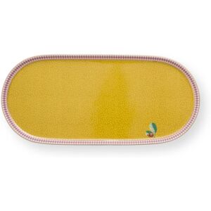 Pip Studio La Majorelle ovale Platte - yellow - 25x12 cm