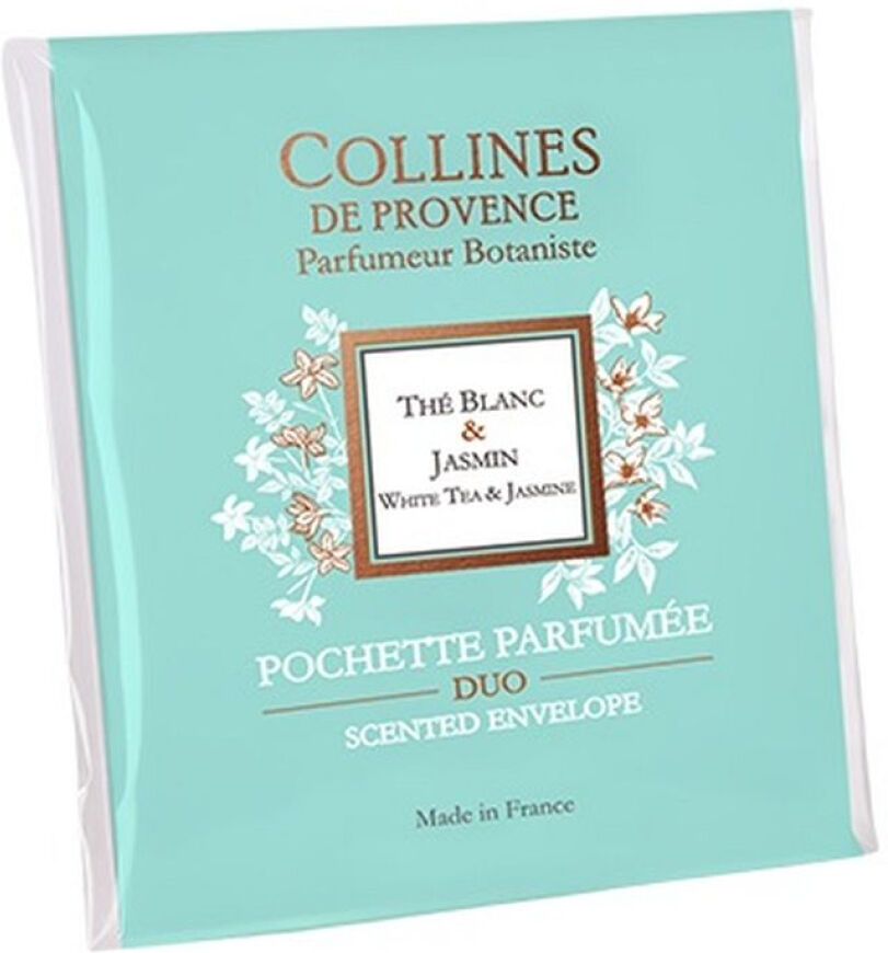 Collines de Provence Duos Parfumés Weißer Tee&Jasmin Duftsack - 10x11 cm