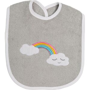 Smithy Regenbogen Wolke Lätzchen - grau - 24x24 cm