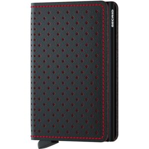 SECRID Slimwallet Perforated Geldbörse / Portemonnaie - black-red - 6,8x10,2x1,6 cm