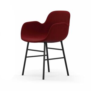 Normann Copenhagen Form Black Lehnstuhl Textil-gepolstert breeze fusion - red 4401 - H 80 x B 56 x T 52 cm