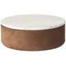 Kristina Dam Studio Suede Aufbewahrungsdose - brown-white - Ø 16 cm - Höhe 7,5 cm