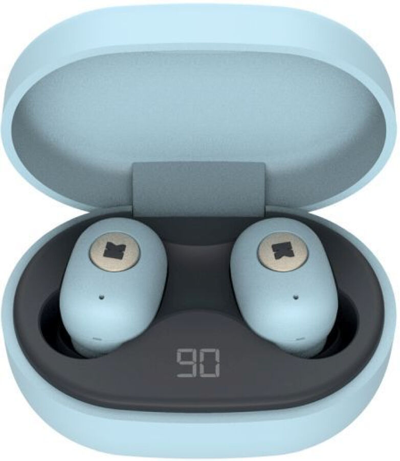 KREAFUNK aBEAN Bluetooth Kopfhörer - misty blue - 6x4x2,6 cm