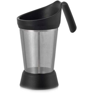 AdHoc GRANTEA Teefilter - edelstahl, schwarz - Höhe 7,7 cm - Ø 15 cm