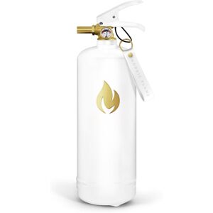 Nordic Flame Gold Edition Feuerlöscher - weiß - Höhe 37 cm - Ø 11,5 cm