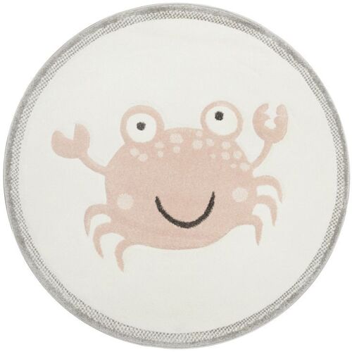 Esprit Crab Kinderteppich - beige rosa - Ø 120 cm