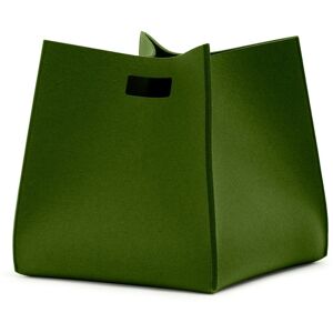 Hey-SIGN TALL BOX aus Naturfilz - oliv - quadratisch - 35x35x35 cm