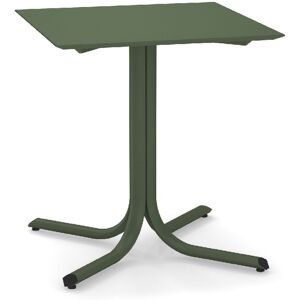 Emu TABLE SYSTEM Klapptisch quadratisch mit flacher Tischkante - militärgrün - 70x70 cm - Höhe 75 cm