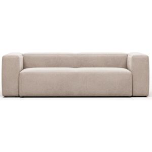 Kave Home Blok Grande 3-Sitzer Sofa - elfenbein/beige - 240x100x69 cm