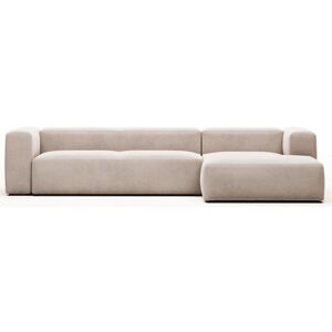 Kave Home Blok Grande 4-Sitzer Sofa mit Chaiselongue rechts - elfenbein/beige - 330x174x69 cm