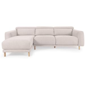 Kave Home Singa Austin 3-Sitzer Sofa mit Chaiselongue links - elfenbein/weiß - 296x180x98 cm