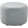 Fink Living HELEN Pouf in Leinenoptik - mint - B 60 cm - H 43 cm - T 60 cm