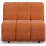 HK living Wave Modul-Sofa mittleres Element - dusty orange - 80x98x98 cm