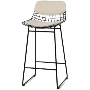 HK living Sitzkissen gefüllt für Wire Chair Barhocker - Sand - 32x38 cm - Rücken 17x38 cm