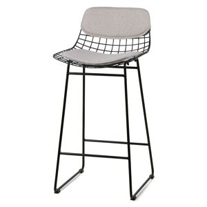 HK living Sitzkissen gefüllt für Wire Chair Barhocker - Pebble - 32x38 cm - Rücken 17x38 cm