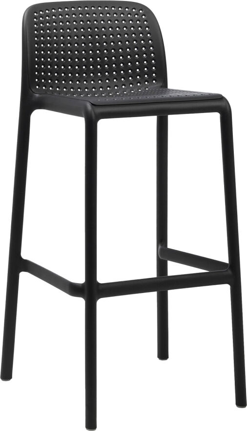 Nardi Lido Stool Barhocker Outdoor - 4er Set - antracite - 4er Set: Breite: 49 cm, Höhe: 97 cm, Tiefe: 49,5 cm