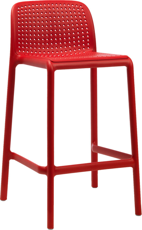 Nardi Lido Stool Mini Barhocker - 4er Set - rosso - 4er Set: Breite: 47,5 cm, Höhe: 86,5 cm, Tiefe: 49,5 cm