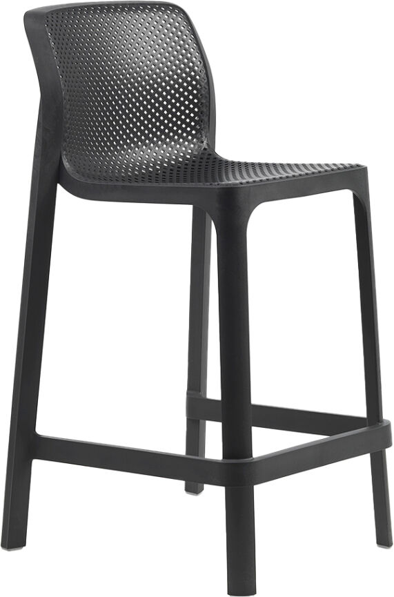 Nardi Net Stool Mini Barhocker - 4er Set - antracite - 4er Set: Breite: 48,5 cm, Höhe: 90 cm, Tiefe: 51 cm